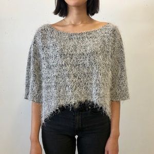Cropped Eyelash Sweater
